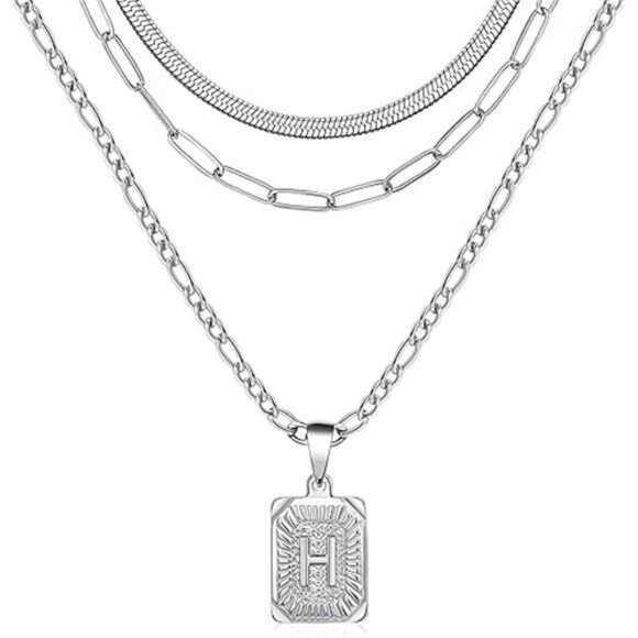 Gold Layered Necklace Set 3 PCS for Women Dainty Trendy Paperclip Snake Choker - Picture 7 of 7